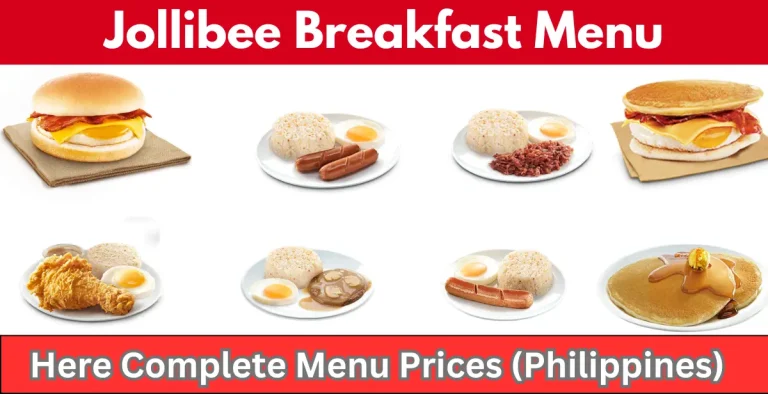 Jollibee Breakfast Menu Prices (Philippines)