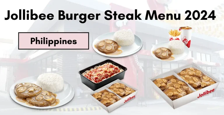 Jollibee Burger Steak Menu With Prices Philippines 2024