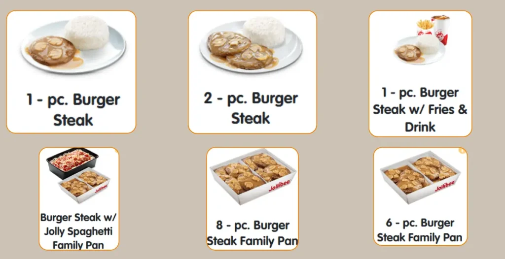 Jollibee Burger Steak Menu With Prices Philippines 2024