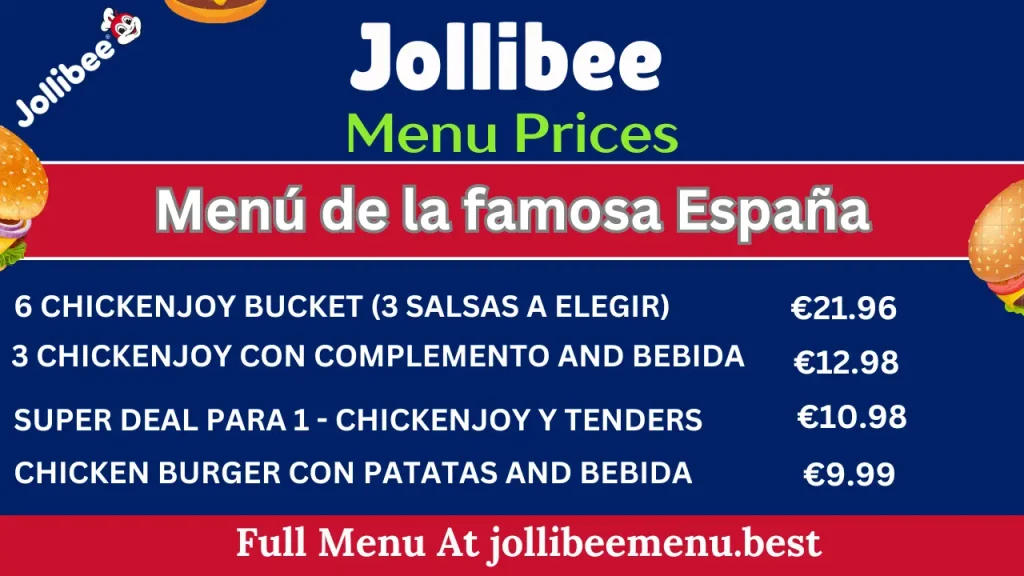 Jollibee Spain Menú con Precios (Jollibee Madrid)