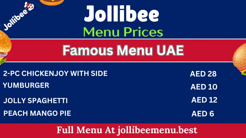 Jollibee UAE Menu With Prices